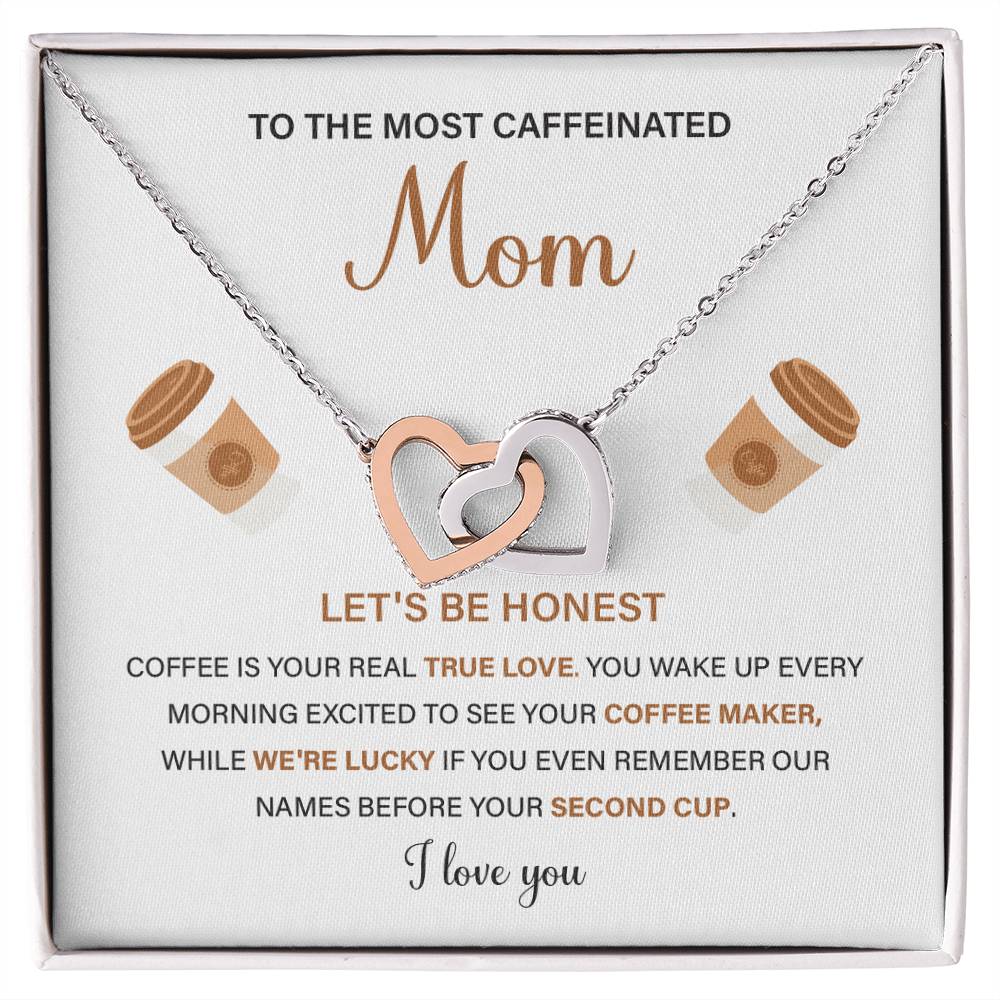 To The Most Caffeinated Mom Caffeinated Mom Necklace Gift Best Mom Ever Necklace Bond With Mom Necklace Spiritual Bond With Mom Necklace Forever Loved Mom Necklace Eternal Bond With Mom Necklace Thoughtful Gift For Mom Unique Gift For Mother-child Bond