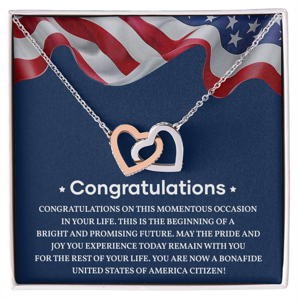 Congratulations Necklace For New U.s. Citizen Necklace For U.s. Citizen Amelia Gift For New American Patriot Proud New Citizen Jewelry Necklace For Becoming A U.s. Citizen U.s. Patriot Achievement Necklace Necklace For Achieving U.s. Citizenship