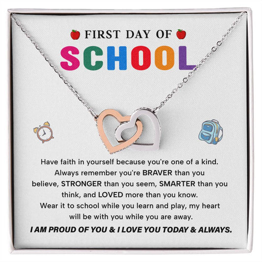 First Day Of School Necklace Gift First Day Of School Gift School Necklace For Kids Empowerment Jewelry For Students Special Gift For First Day Meaningful Gift For Children Unique Gift For Young Learners Emotional Connection Necklace