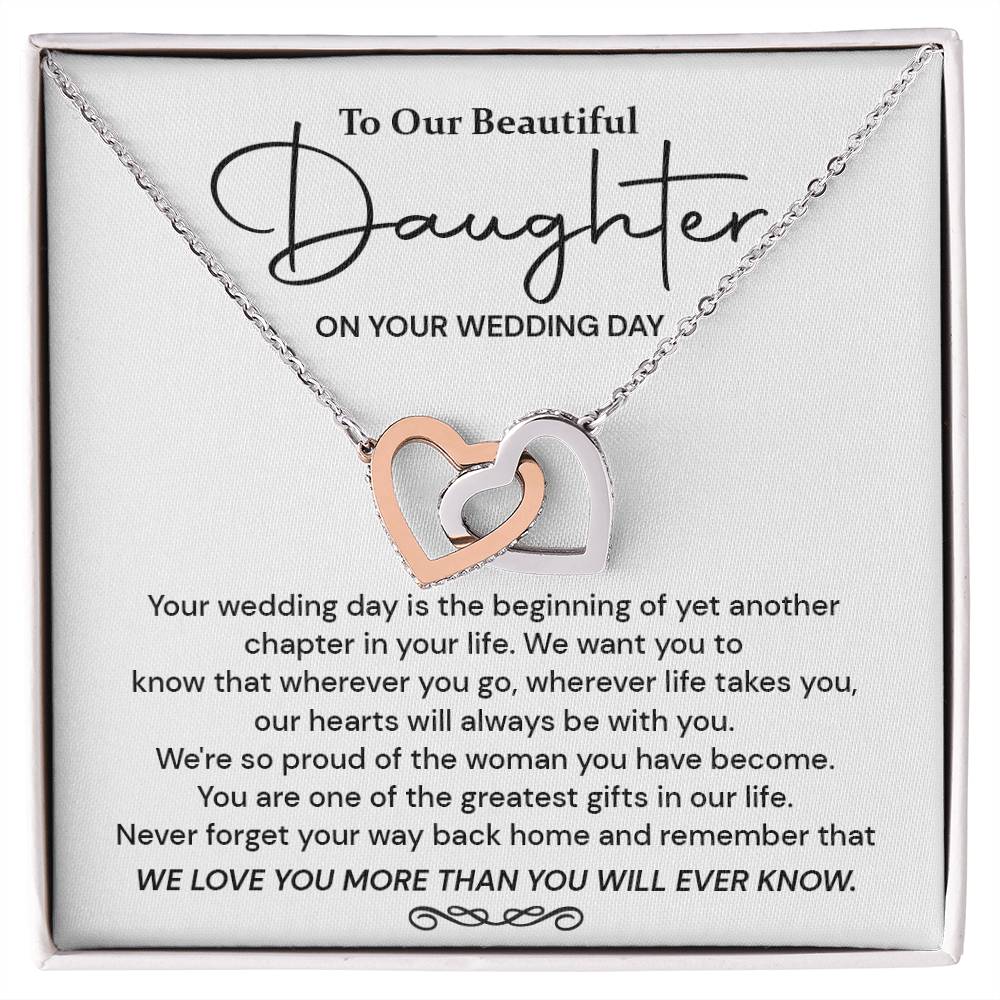 To Our Beautiful Daughter On Your Wedding Day Daughter Wedding Day Gift Wedding Necklace For Daughter Sentimental Wedding Gift For Daughter Meaningful Wedding Gift From Parents Celebrating Daughter On Wedding Day Emotional Gift For Daughter From Parents