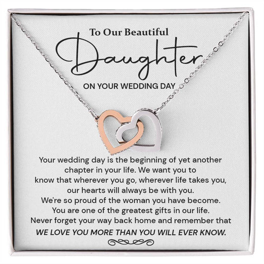 To Our Beautiful Daughter On Your Wedding Day Daughter Wedding Day Gift Wedding Necklace For Daughter Sentimental Wedding Gift For Daughter Meaningful Wedding Gift From Parents Celebrating Daughter On Wedding Day Emotional Gift For Daughter From Parents