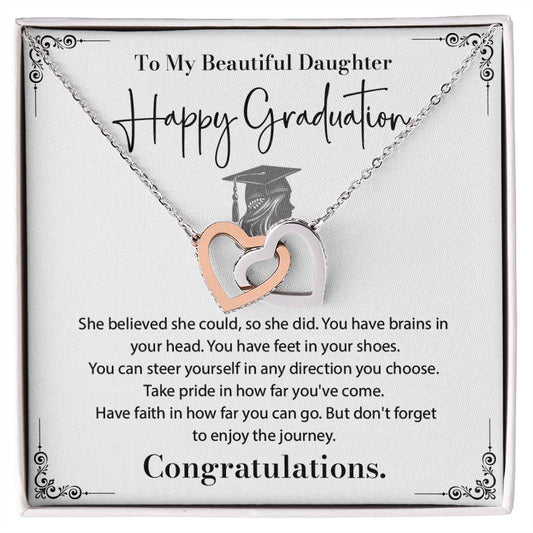 To My Daughter Graduation Necklace Gift