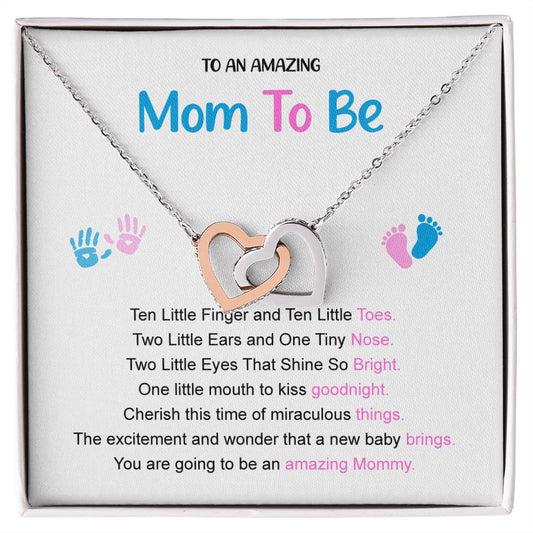 Heart Necklace for Expecting Mom – Baby Poem Gift for Pregnancy
