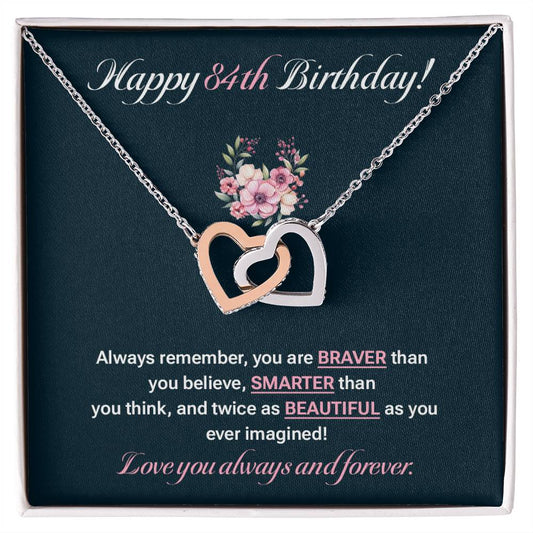 84th Birthday Jewelry Gift for Women with Message Card