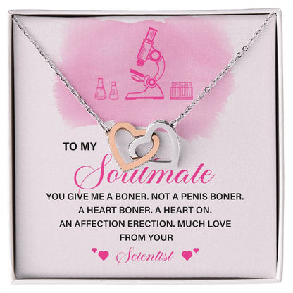 Scientist to Soulmate Funny Necklace Gift Box