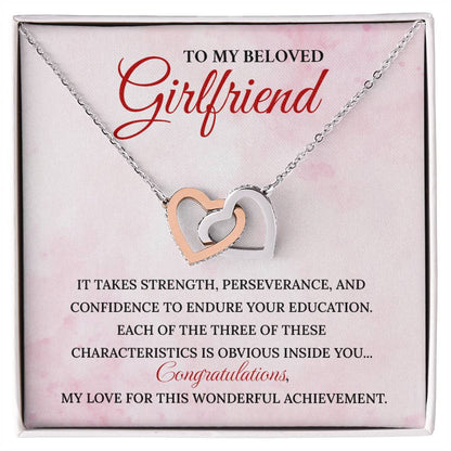 Girlfriend Graduation Necklace with Gift Card