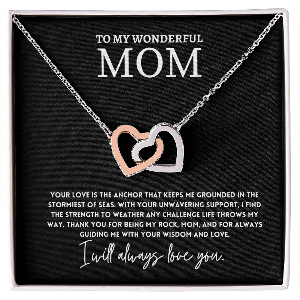 To My Wonderful Mom, Wonderful Necklace Gift Best Necklace Gift You Are My Rock Necklace Gift Thoughtful Necklace Gift Best Mother’s Day Necklace Gift Appreciation Necklace Gift Meaningful Necklace Gift