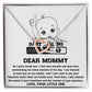 Dear Mommy Necklace Gift From Your Little One, I Love My Mom Necklace, Gifts For My Mom, Mother's Day Gifts For Mom Jewelry With Interlocking Heart Necklace.