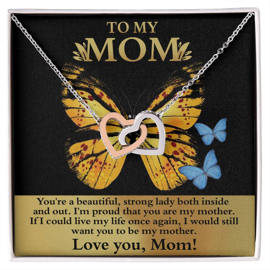 To My Mom Butterfly Necklace Gift – Loving Message from Daughter or Son