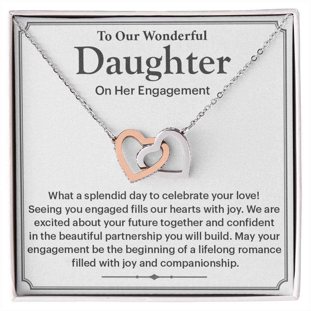 To Our Wonderful Daughter Daughter Engagement Necklace Engagement Gift For Daughter Sentimental Gift For Daughter’s Engagement Jewelry Gift For Daughter’s Engagement Wedding Journey Gift For Daughter Jewelry Gift For Daughter Special Engagement Gift