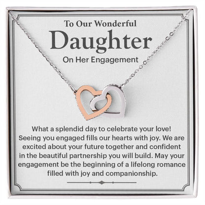 Engagement Necklace for Daughter from Parents – Joyful Message Card