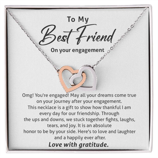 Best Friend Engagement Gift – Necklace with Message Card