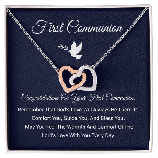 First Communion Congratulations First Communion Celebration Necklace First Communion Necklace Gift Gift For First Communion Necklace For Love And Care Meaningful Gift For First Communion Special Occasion Gift For First Communion