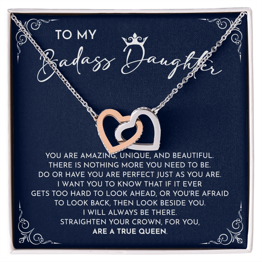 Badass Daughter - Empowering Message Card Gift Celebrating Your Strength, Beauty, And Uniqueness