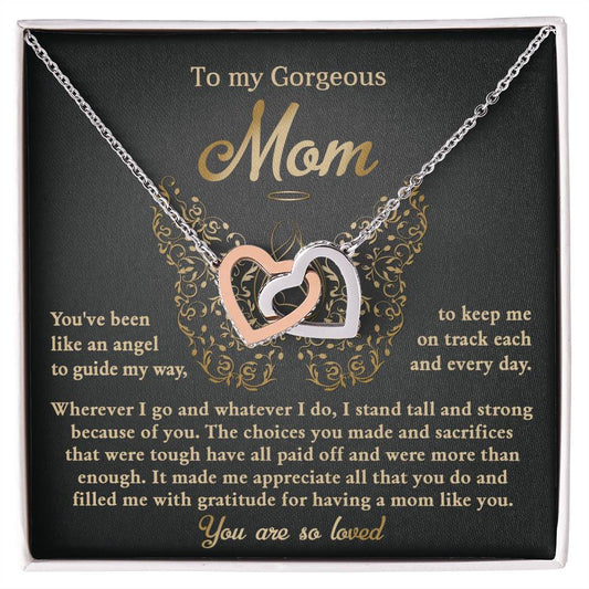 Necklace for Mom from Daughter – Angel Message Card Gift