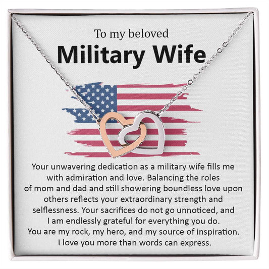 Military Wife Appreciation Gift with Message Card