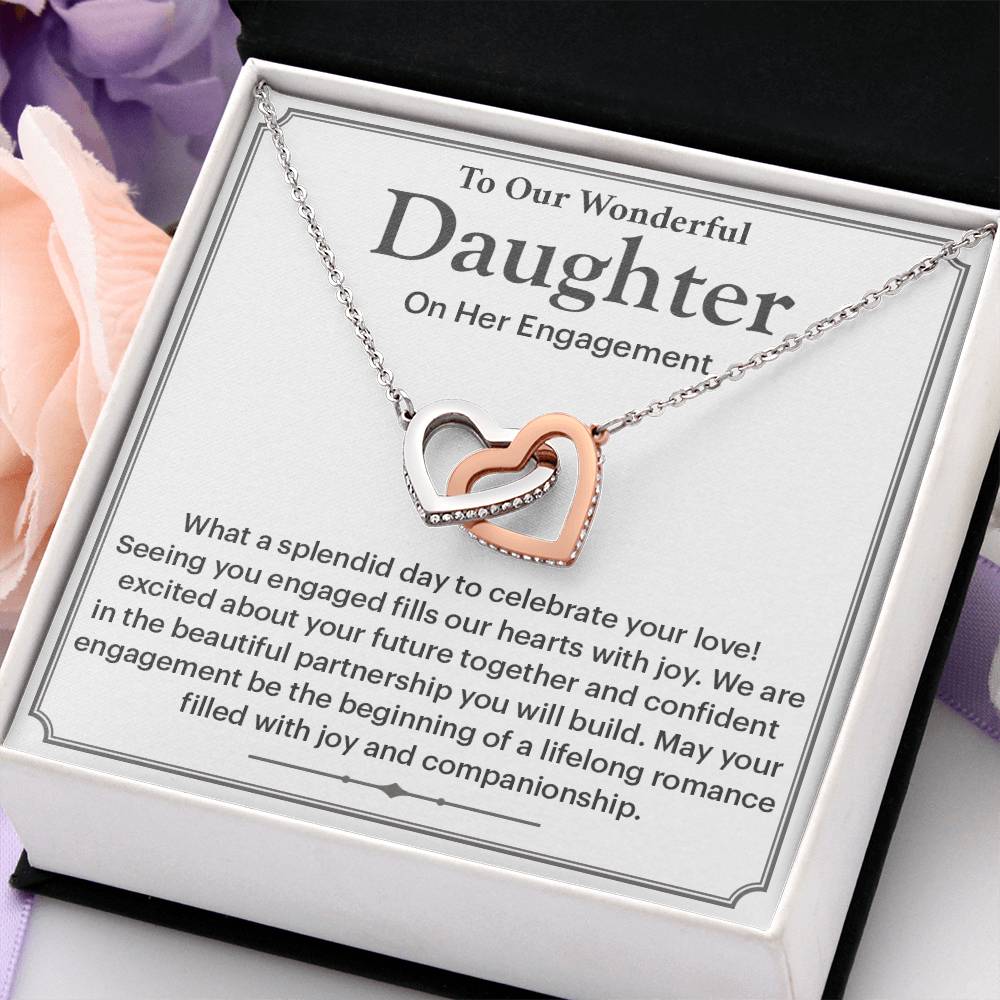 To Our Wonderful Daughter Daughter Engagement Necklace Engagement Gift For Daughter Sentimental Gift For Daughter’s Engagement Jewelry Gift For Daughter’s Engagement Wedding Journey Gift For Daughter Jewelry Gift For Daughter Special Engagement Gift