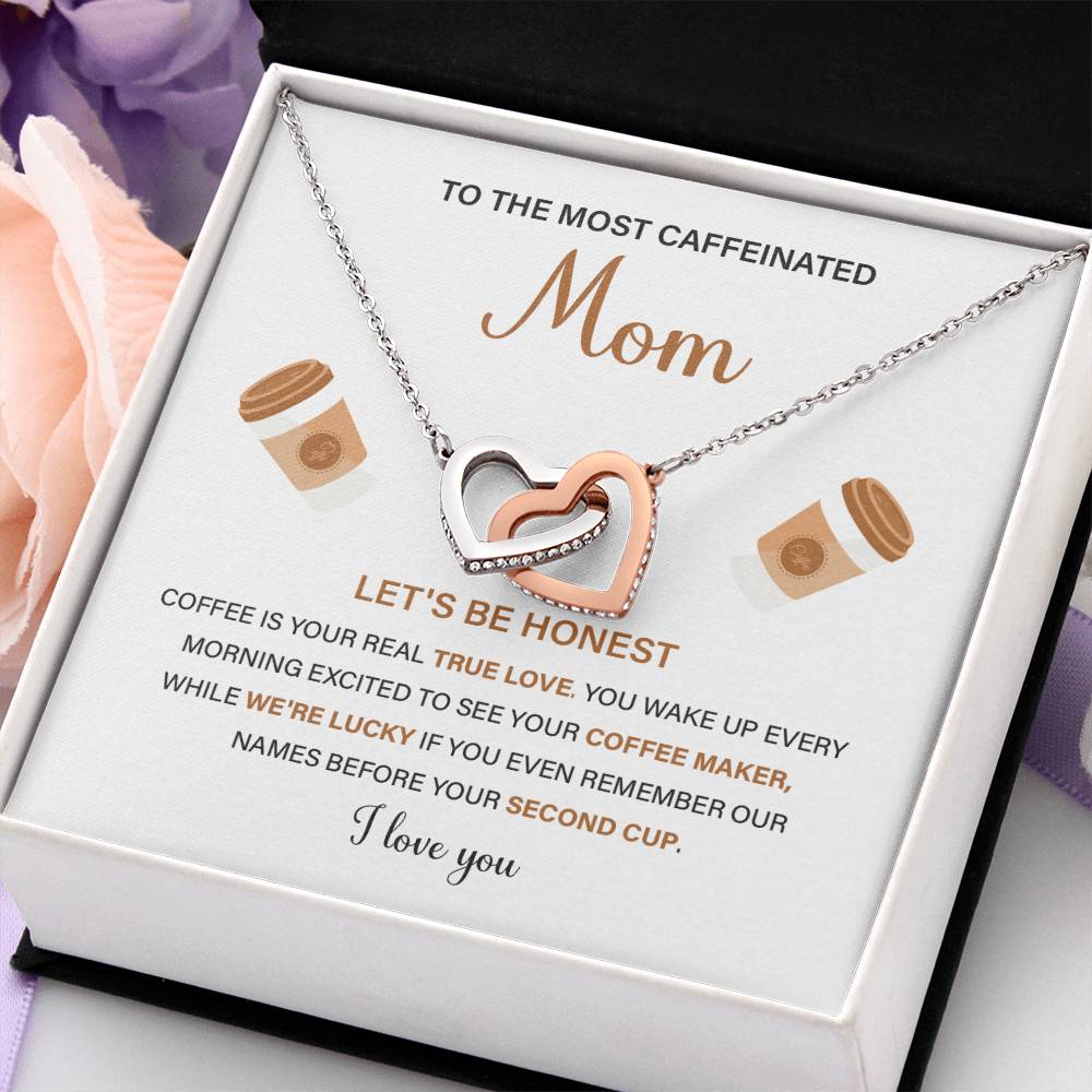 To The Most Caffeinated Mom Caffeinated Mom Necklace Gift Best Mom Ever Necklace Bond With Mom Necklace Spiritual Bond With Mom Necklace Forever Loved Mom Necklace Eternal Bond With Mom Necklace Thoughtful Gift For Mom Unique Gift For Mother-child Bond