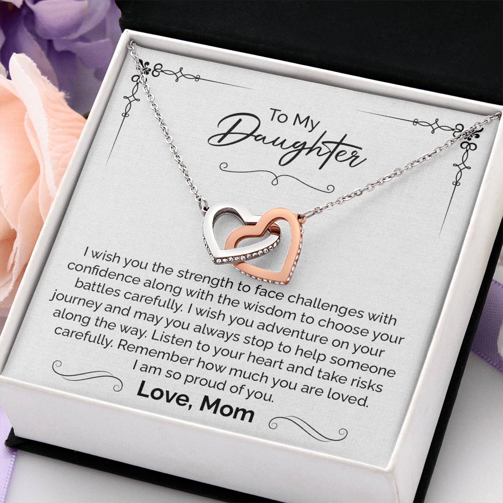 To My Daughter Necklace Gift – Mom's Heartfelt Message