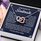 Funny Soulmate Necklace Gift for Her with Gift Box