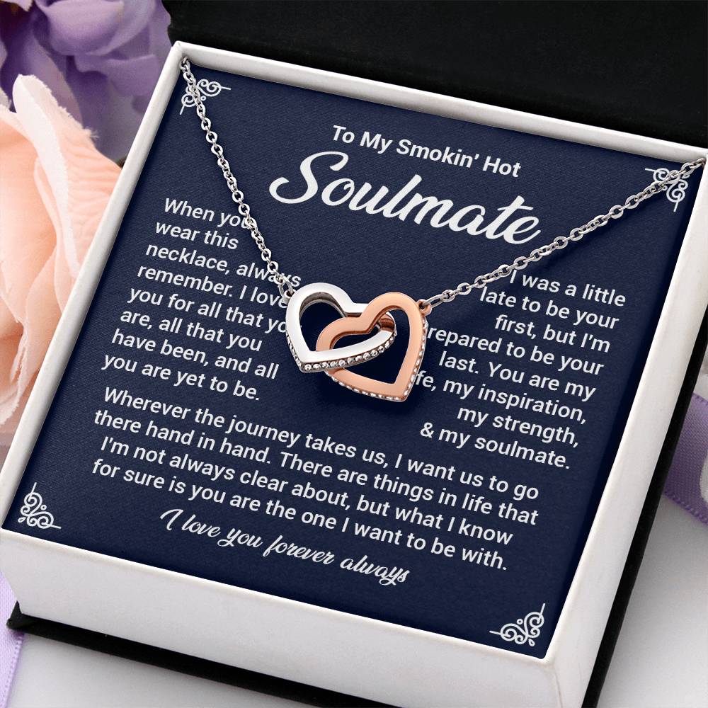 Funny Soulmate Necklace Gift for Her with Gift Box