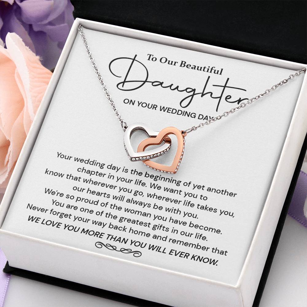 To Our Beautiful Daughter On Your Wedding Day Daughter Wedding Day Gift Wedding Necklace For Daughter Sentimental Wedding Gift For Daughter Meaningful Wedding Gift From Parents Celebrating Daughter On Wedding Day Emotional Gift For Daughter From Parents