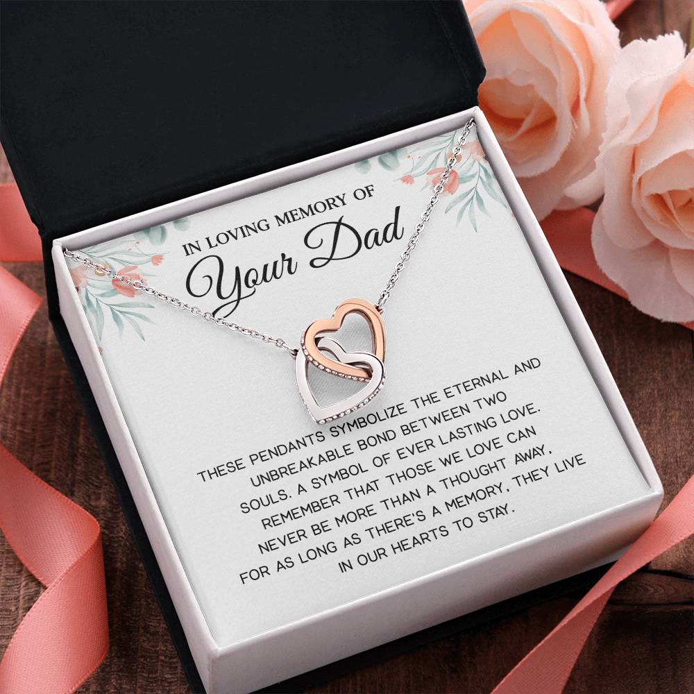 Memorial Necklace for Dad Eternal Bond Tribute Gift