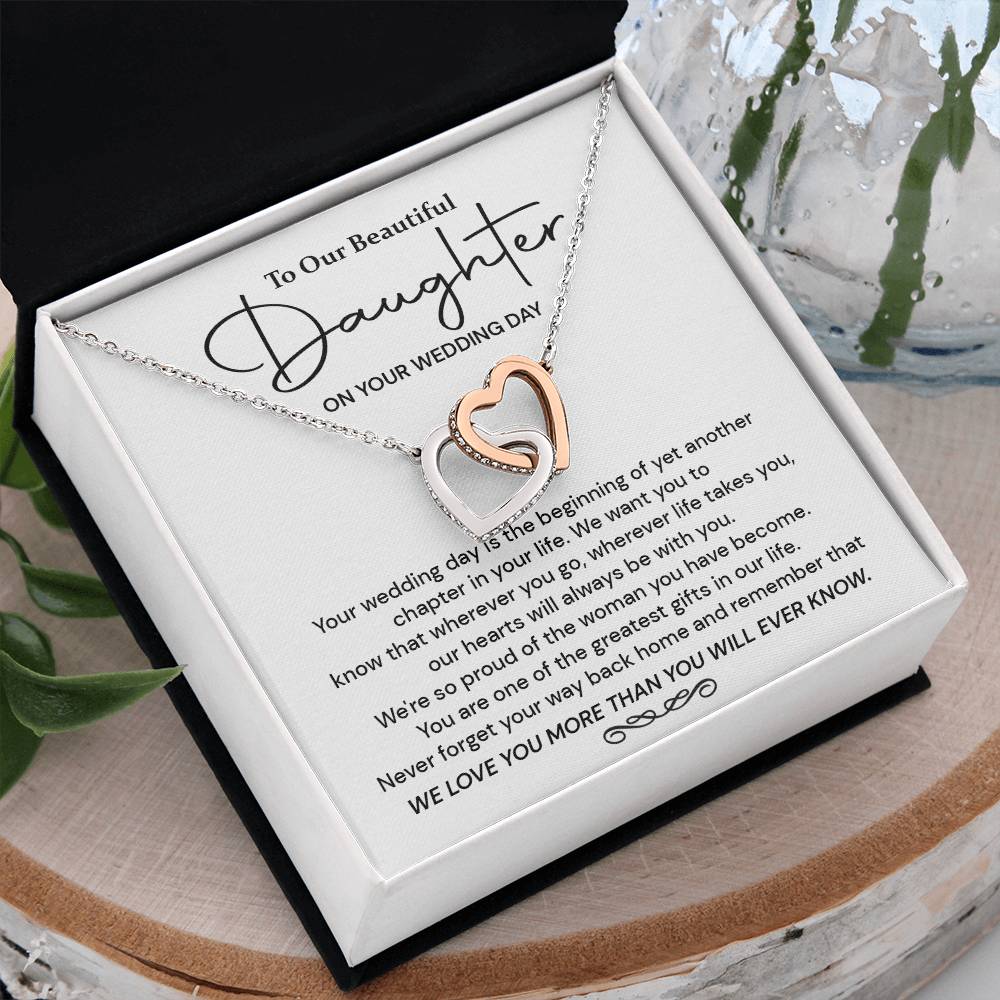 To Our Beautiful Daughter On Your Wedding Day Daughter Wedding Day Gift Wedding Necklace For Daughter Sentimental Wedding Gift For Daughter Meaningful Wedding Gift From Parents Celebrating Daughter On Wedding Day Emotional Gift For Daughter From Parents