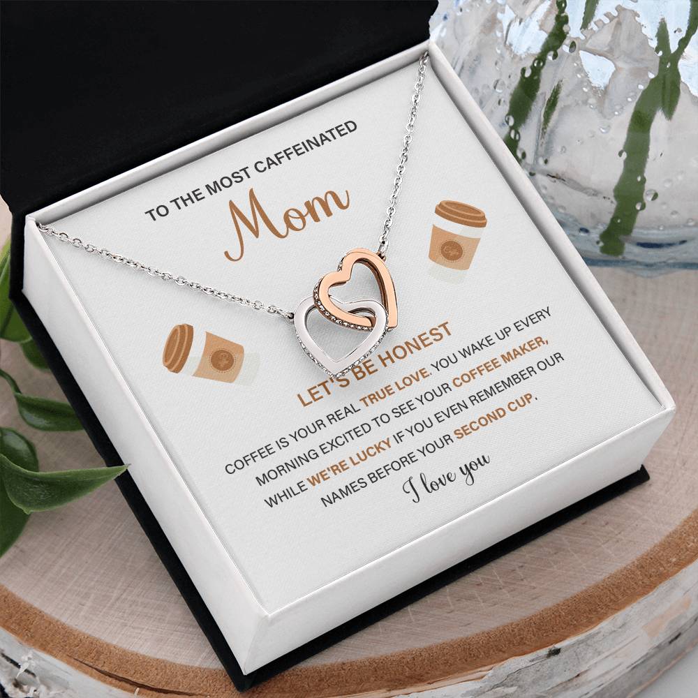 To The Most Caffeinated Mom Caffeinated Mom Necklace Gift Best Mom Ever Necklace Bond With Mom Necklace Spiritual Bond With Mom Necklace Forever Loved Mom Necklace Eternal Bond With Mom Necklace Thoughtful Gift For Mom Unique Gift For Mother-child Bond