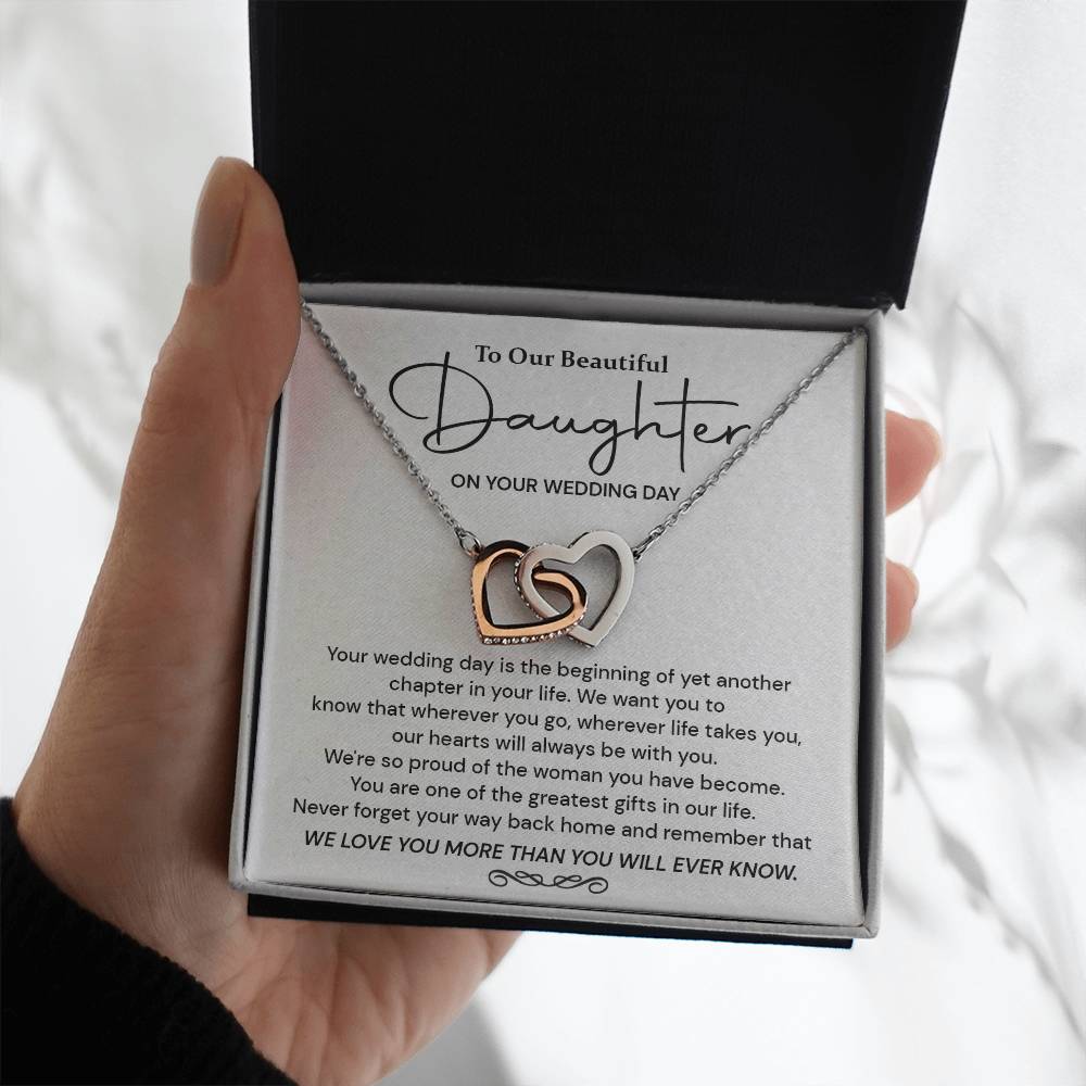 To Our Beautiful Daughter On Your Wedding Day Daughter Wedding Day Gift Wedding Necklace For Daughter Sentimental Wedding Gift For Daughter Meaningful Wedding Gift From Parents Celebrating Daughter On Wedding Day Emotional Gift For Daughter From Parents