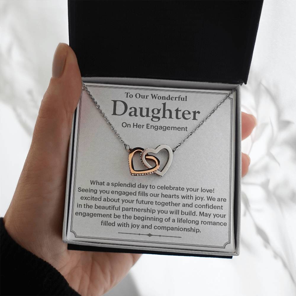 To Our Wonderful Daughter Daughter Engagement Necklace Engagement Gift For Daughter Sentimental Gift For Daughter’s Engagement Jewelry Gift For Daughter’s Engagement Wedding Journey Gift For Daughter Jewelry Gift For Daughter Special Engagement Gift