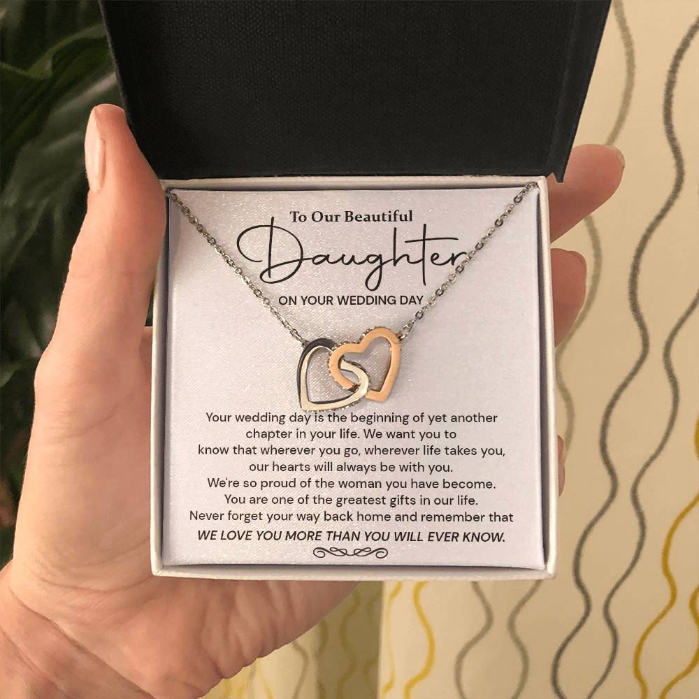 To Our Beautiful Daughter On Your Wedding Day Daughter Wedding Day Gift Wedding Necklace For Daughter Sentimental Wedding Gift For Daughter Meaningful Wedding Gift From Parents Celebrating Daughter On Wedding Day Emotional Gift For Daughter From Parents