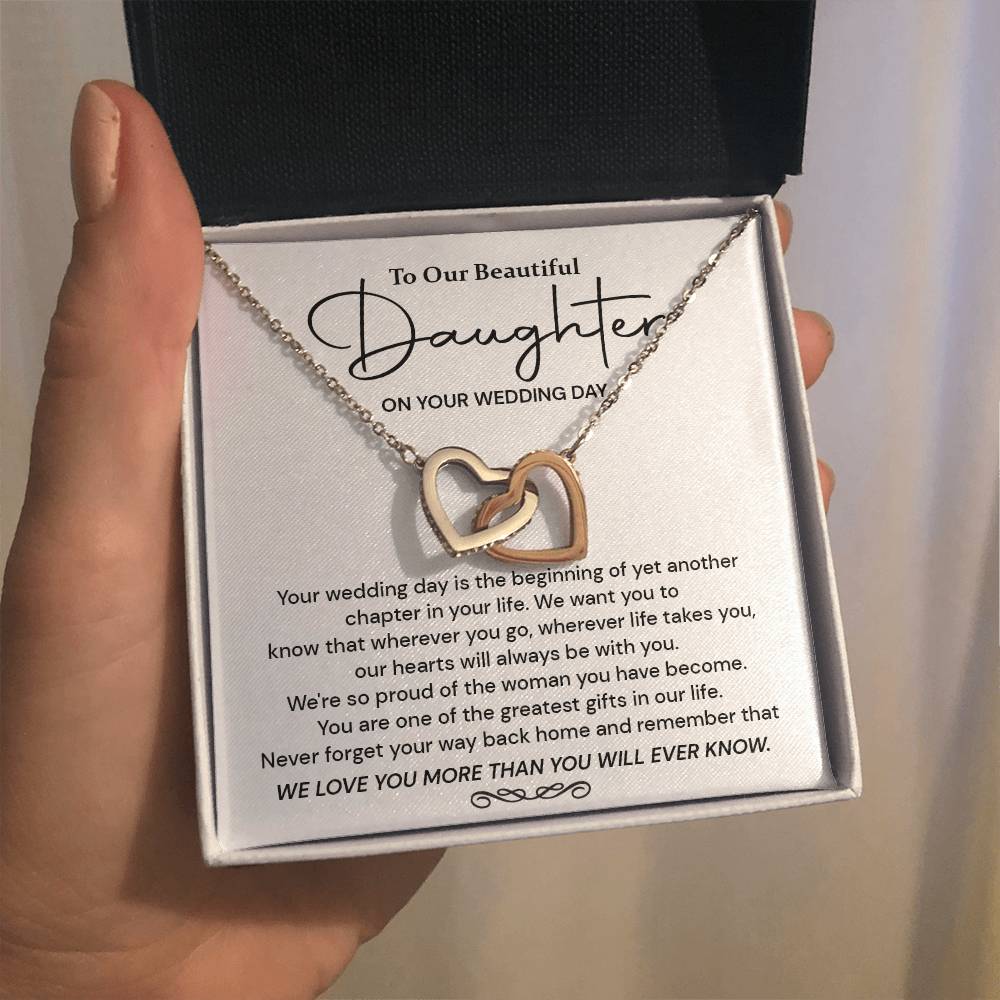 To Our Beautiful Daughter On Your Wedding Day Daughter Wedding Day Gift Wedding Necklace For Daughter Sentimental Wedding Gift For Daughter Meaningful Wedding Gift From Parents Celebrating Daughter On Wedding Day Emotional Gift For Daughter From Parents