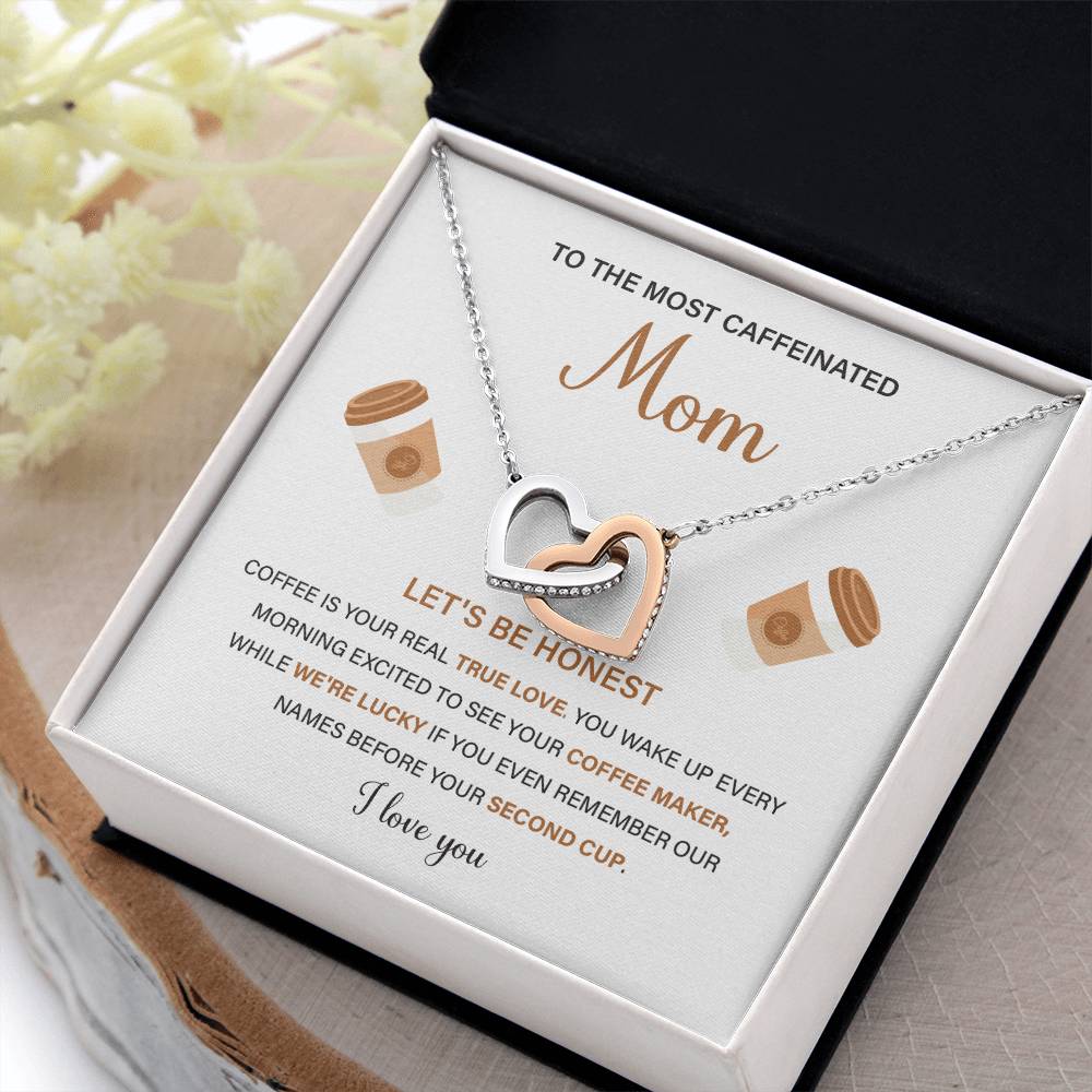 To The Most Caffeinated Mom Caffeinated Mom Necklace Gift Best Mom Ever Necklace Bond With Mom Necklace Spiritual Bond With Mom Necklace Forever Loved Mom Necklace Eternal Bond With Mom Necklace Thoughtful Gift For Mom Unique Gift For Mother-child Bond