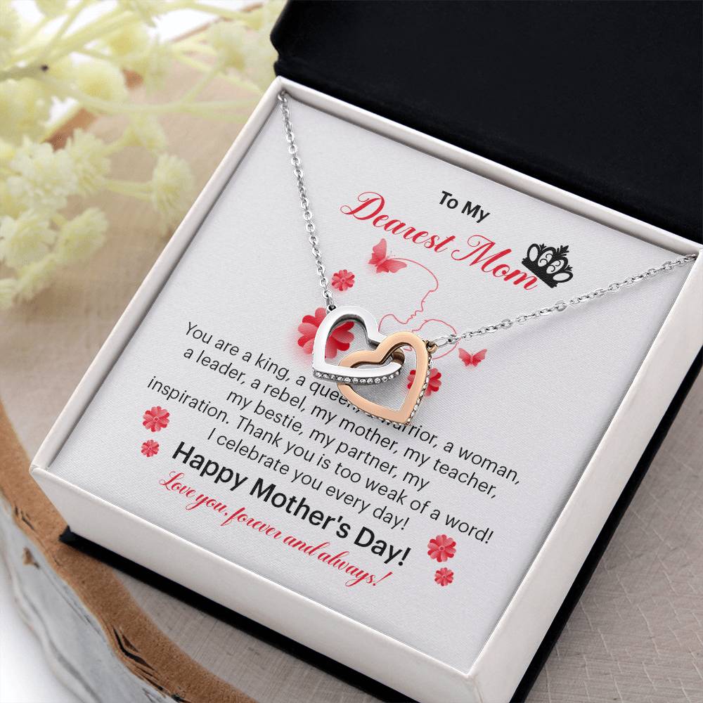 Dearest Mom Necklace Gift – Mother’s Day Message Card