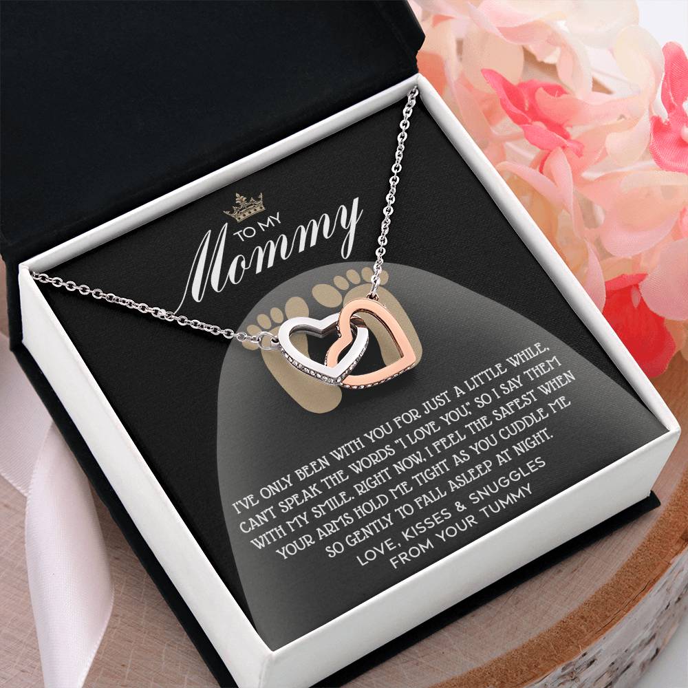 Pregnancy Necklace Gift for Mom from Bump with Sentimental Card