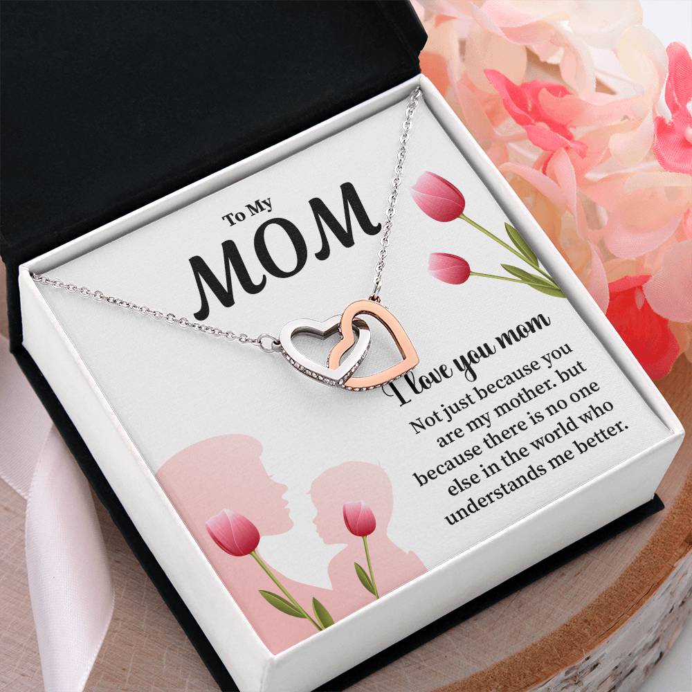 Mother Daughter Necklace Gift with Message Card Inside