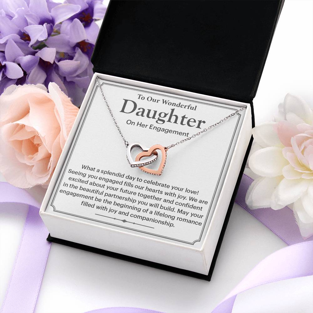 To Our Wonderful Daughter Daughter Engagement Necklace Engagement Gift For Daughter Sentimental Gift For Daughter’s Engagement Jewelry Gift For Daughter’s Engagement Wedding Journey Gift For Daughter Jewelry Gift For Daughter Special Engagement Gift