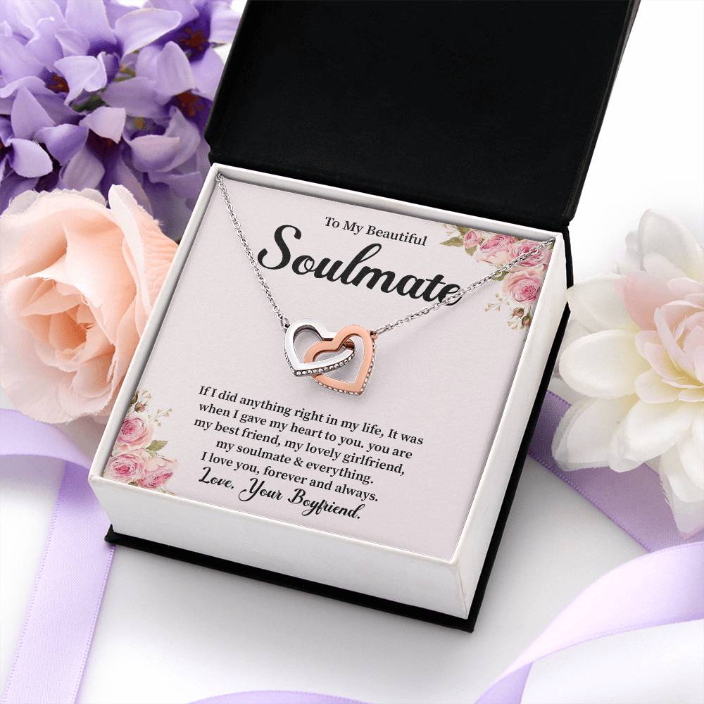 Boyfriend to Girlfriend Soulmate Necklace Gift Box