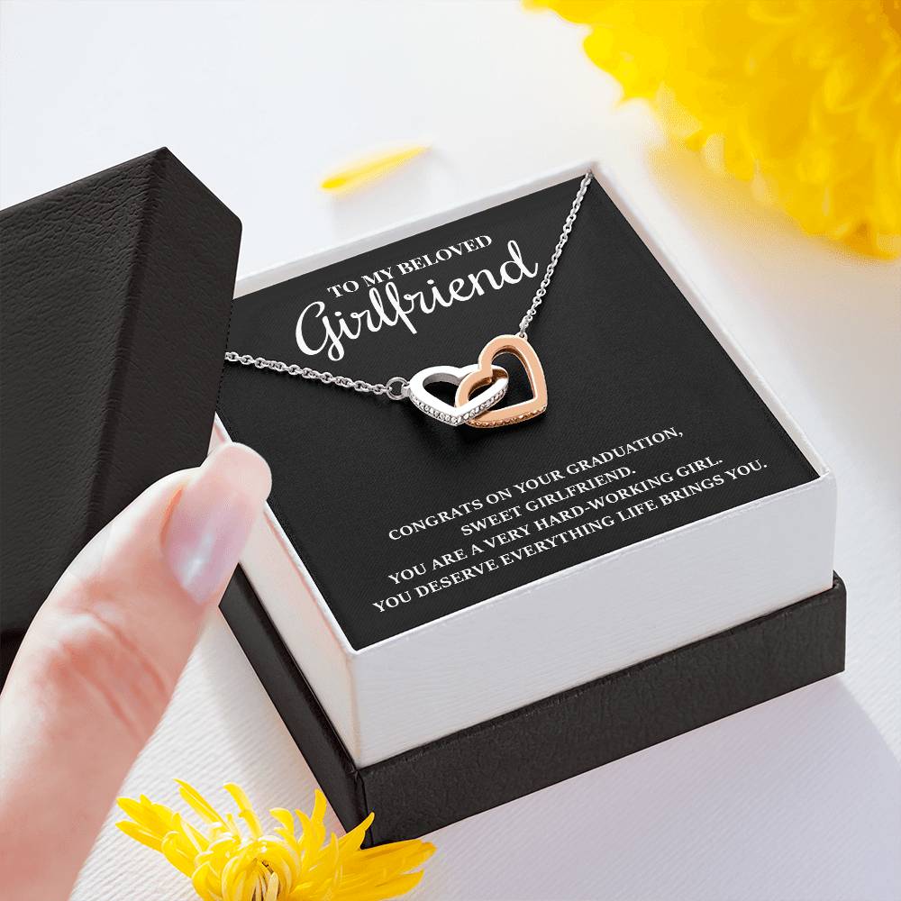 Graduation Necklace Gift for Girlfriend, Heart Design