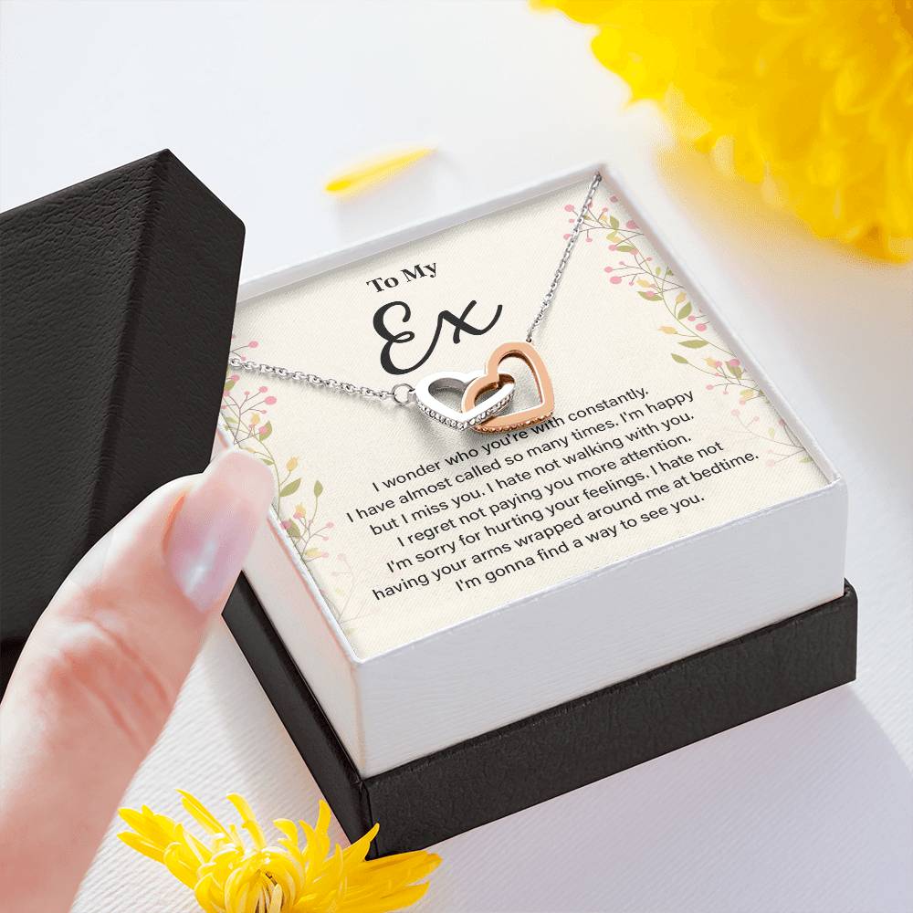 Regret Necklace Gift for Ex with Emotional Message Card