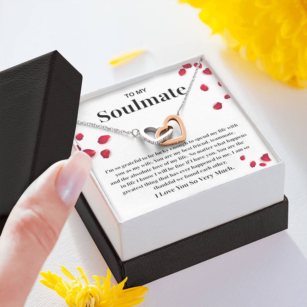Soulmate Necklace Gift for Wife – Heart Pendant Box