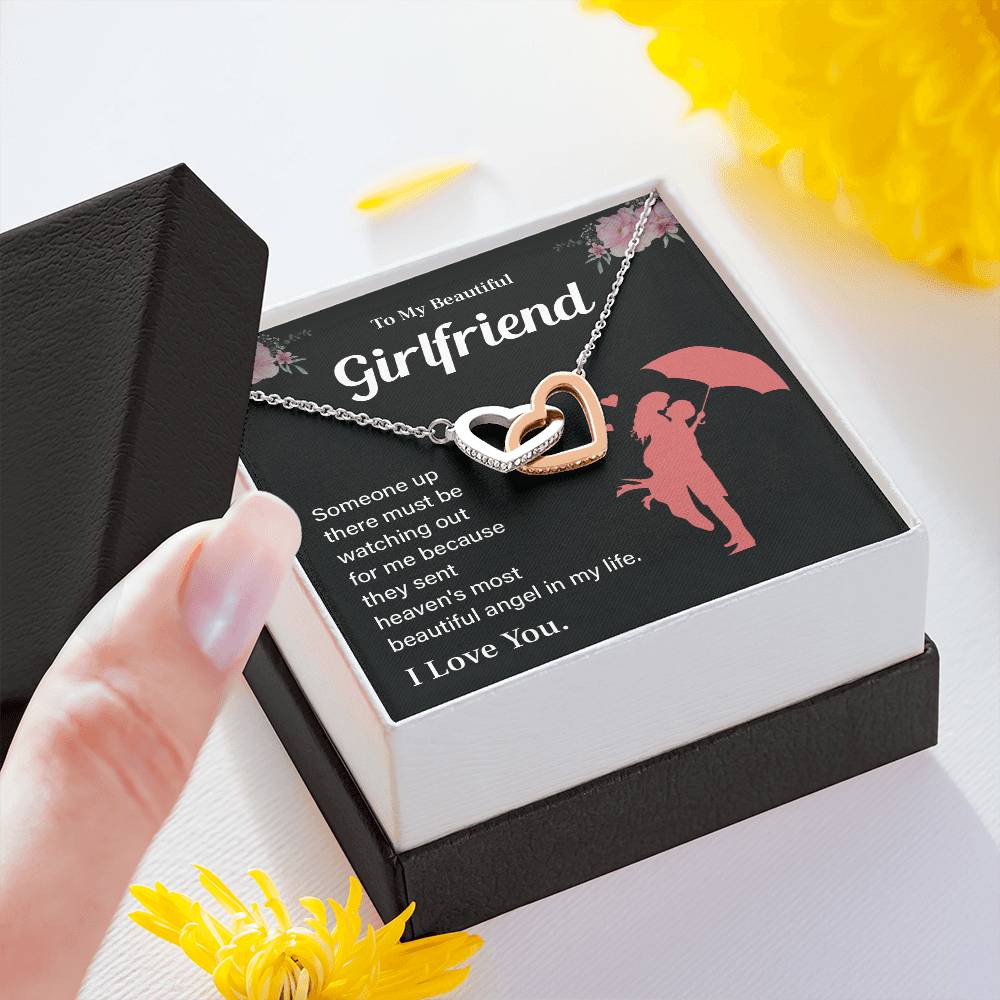 To My Beautiful Girlfriend Necklace – Gift with Message Card