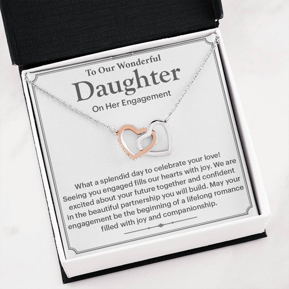 To Our Wonderful Daughter Daughter Engagement Necklace Engagement Gift For Daughter Sentimental Gift For Daughter’s Engagement Jewelry Gift For Daughter’s Engagement Wedding Journey Gift For Daughter Jewelry Gift For Daughter Special Engagement Gift