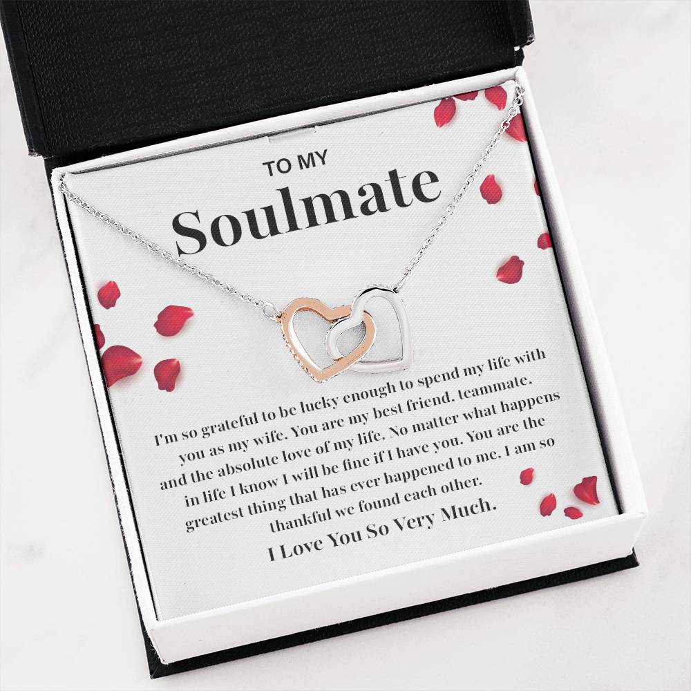 Soulmate Necklace Gift for Wife – Heart Pendant Box