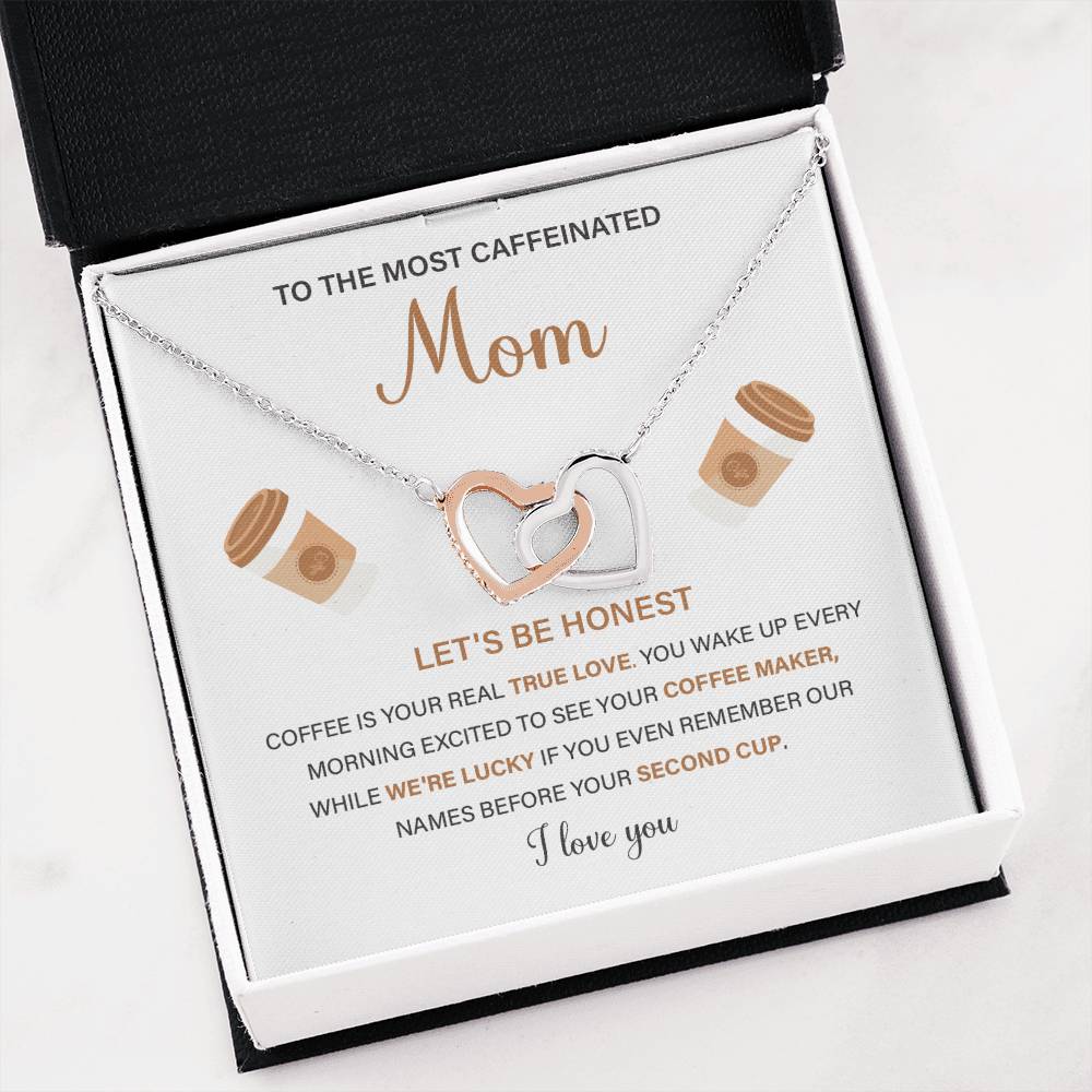 To The Most Caffeinated Mom Caffeinated Mom Necklace Gift Best Mom Ever Necklace Bond With Mom Necklace Spiritual Bond With Mom Necklace Forever Loved Mom Necklace Eternal Bond With Mom Necklace Thoughtful Gift For Mom Unique Gift For Mother-child Bond