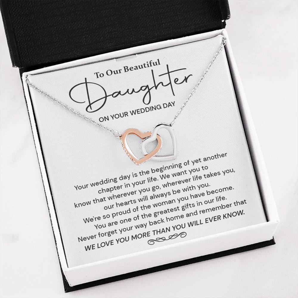 To Our Beautiful Daughter On Your Wedding Day Daughter Wedding Day Gift Wedding Necklace For Daughter Sentimental Wedding Gift For Daughter Meaningful Wedding Gift From Parents Celebrating Daughter On Wedding Day Emotional Gift For Daughter From Parents