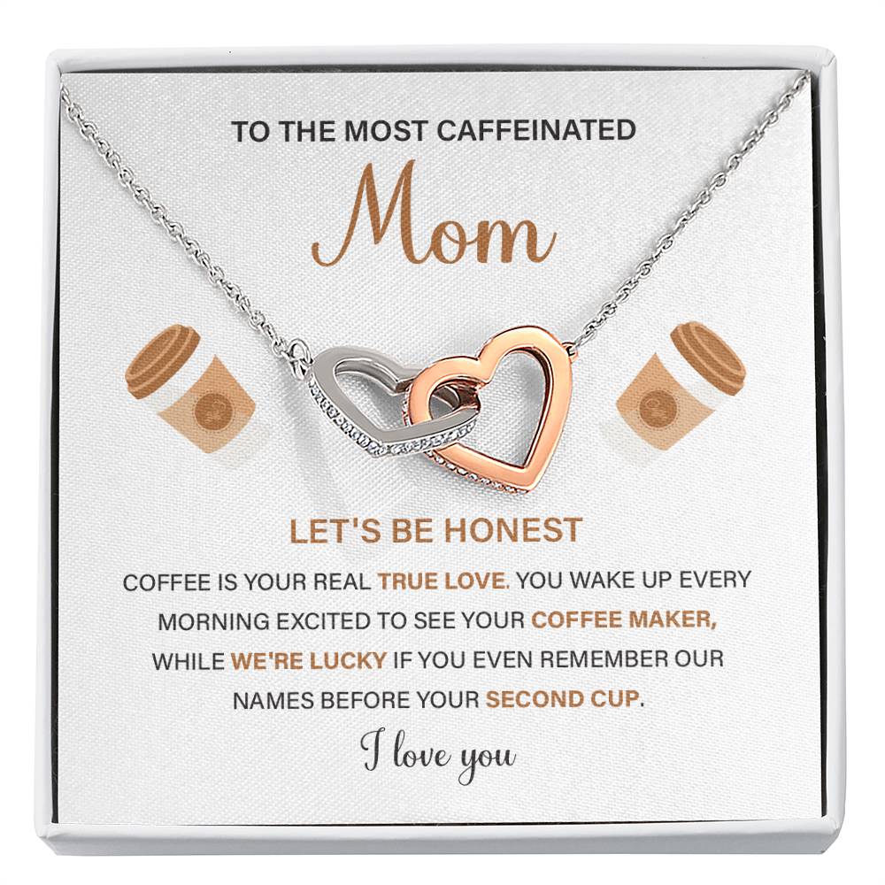 To The Most Caffeinated Mom Caffeinated Mom Necklace Gift Best Mom Ever Necklace Bond With Mom Necklace Spiritual Bond With Mom Necklace Forever Loved Mom Necklace Eternal Bond With Mom Necklace Thoughtful Gift For Mom Unique Gift For Mother-child Bond