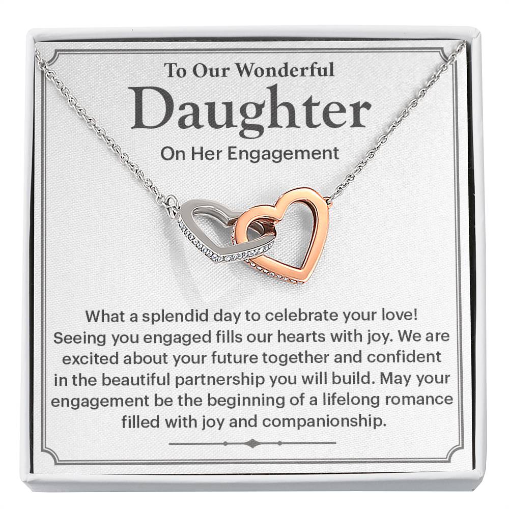 To Our Wonderful Daughter Daughter Engagement Necklace Engagement Gift For Daughter Sentimental Gift For Daughter’s Engagement Jewelry Gift For Daughter’s Engagement Wedding Journey Gift For Daughter Jewelry Gift For Daughter Special Engagement Gift