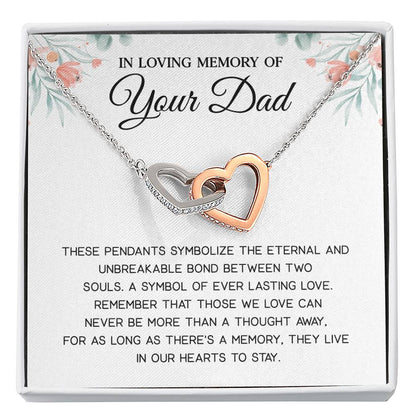 Memorial Necklace for Dad Eternal Bond Tribute Gift